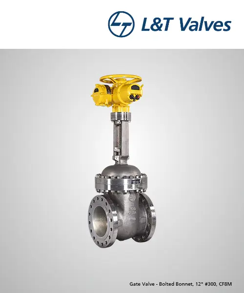 L&T motorized gate valve