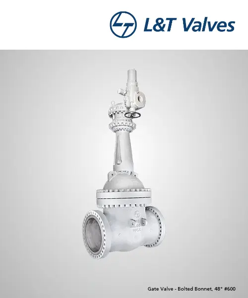 L&T 48" Class 600 Motorized Gate Valve WCC Supplier Gujarat | Awal Valve 