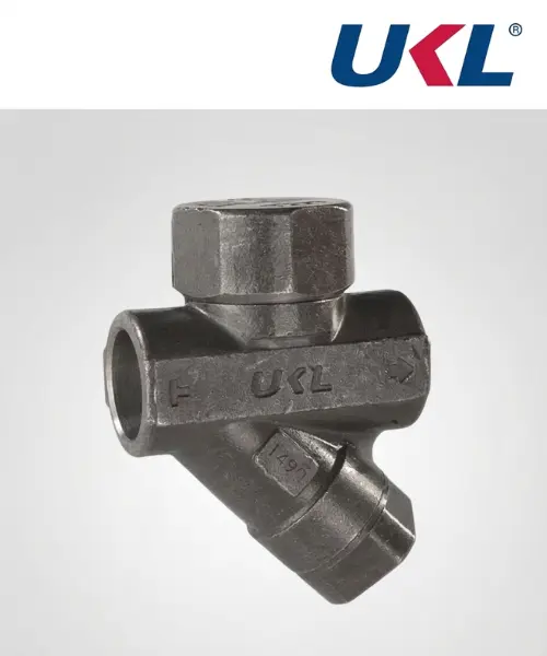 UTD-55 Thermodynamic Steam Trap with Inbuilt Strainer (High-pressure Y-body thermodynamic steam trap with top disc cap and lower strainer filter chamber)