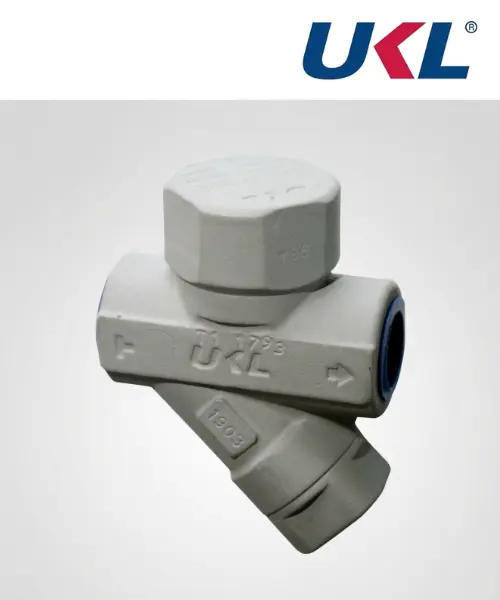 UKL UTD 21 Thermodynamic Steam Trap (Compact Y-pattern body in cast stainless steel with top disc cap and integrated strainer chamber)