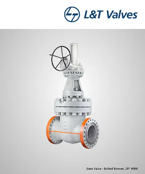 L&T 20" Class 900 Gate Valve Bolted Bonnet Supplier Gujarat | Awal Valve 